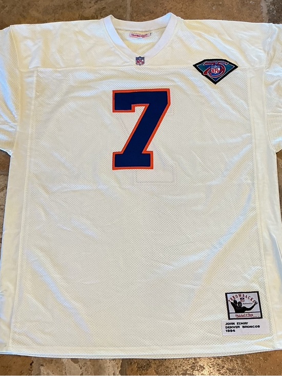 Mitchell & Ness Other - John Elway #7 White Broncos Throwback Jersey
